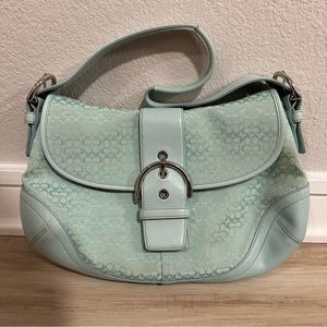 Coach Blue Shoulder Purse